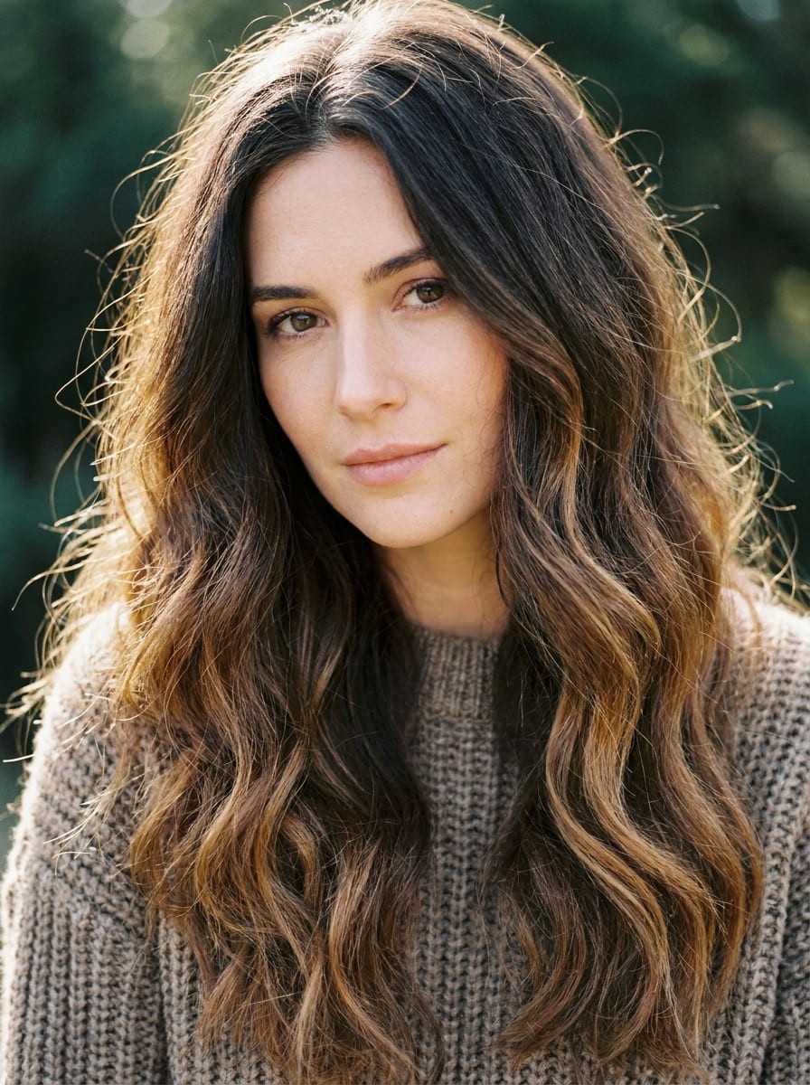 Braune Balayage - Braune Haarfarbe